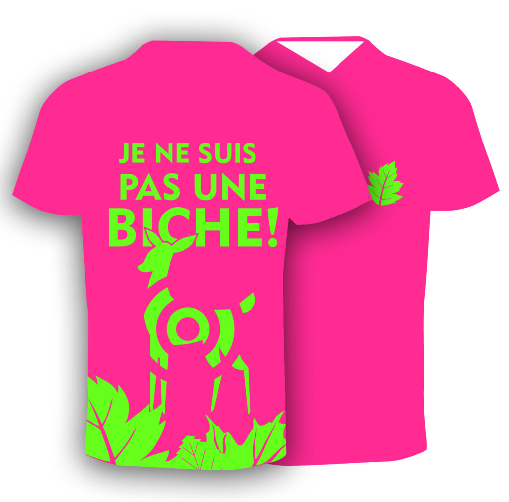 T-shirt fluo humoristique, pour le trail running homme. Fabriqué en Savoie, France.