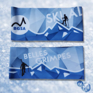 Bandeau chaud créé pour un club de ski alpinisme.
