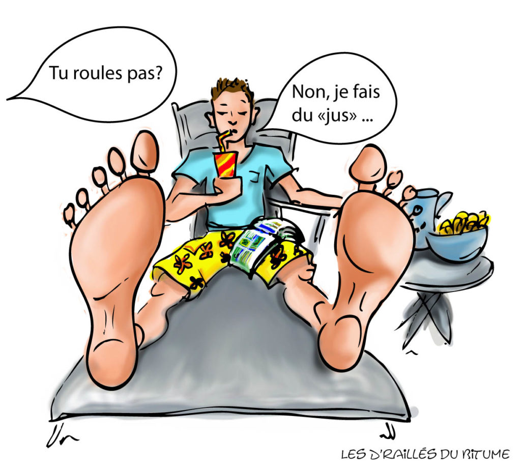 Dessin humoristique sur le vélo