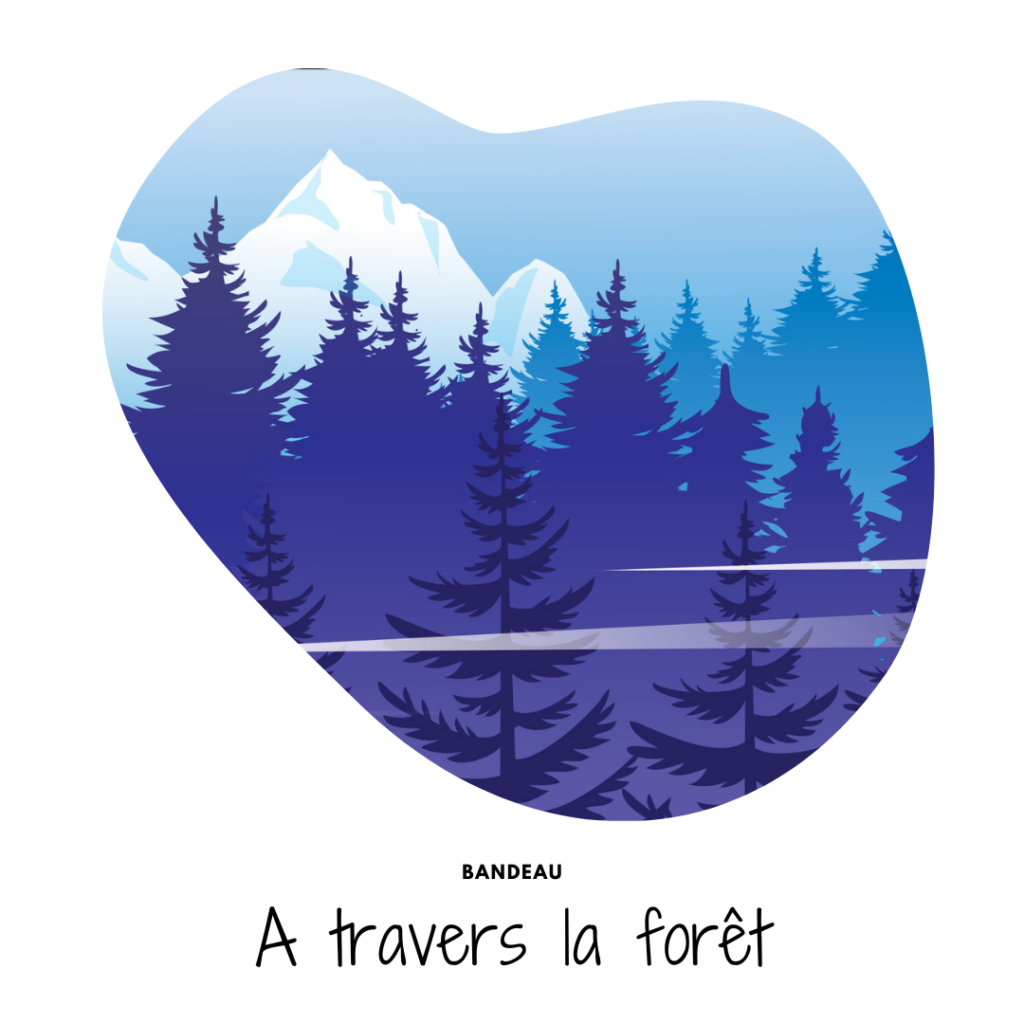 Illustration montagne forêt