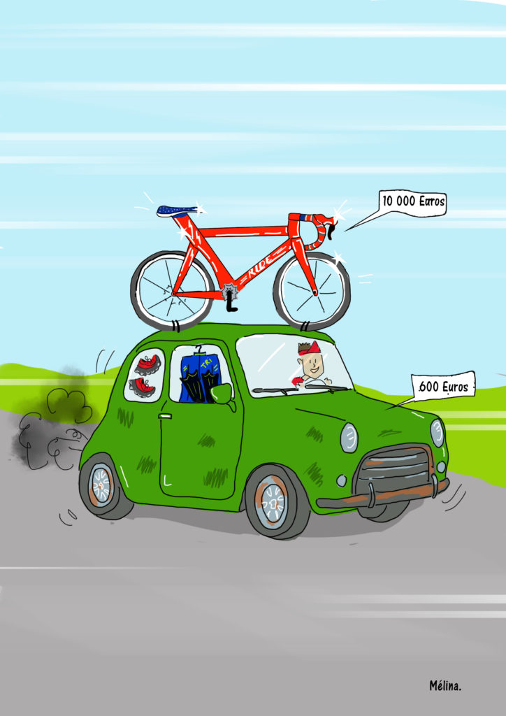 Dessin humour triathlon cyclisme