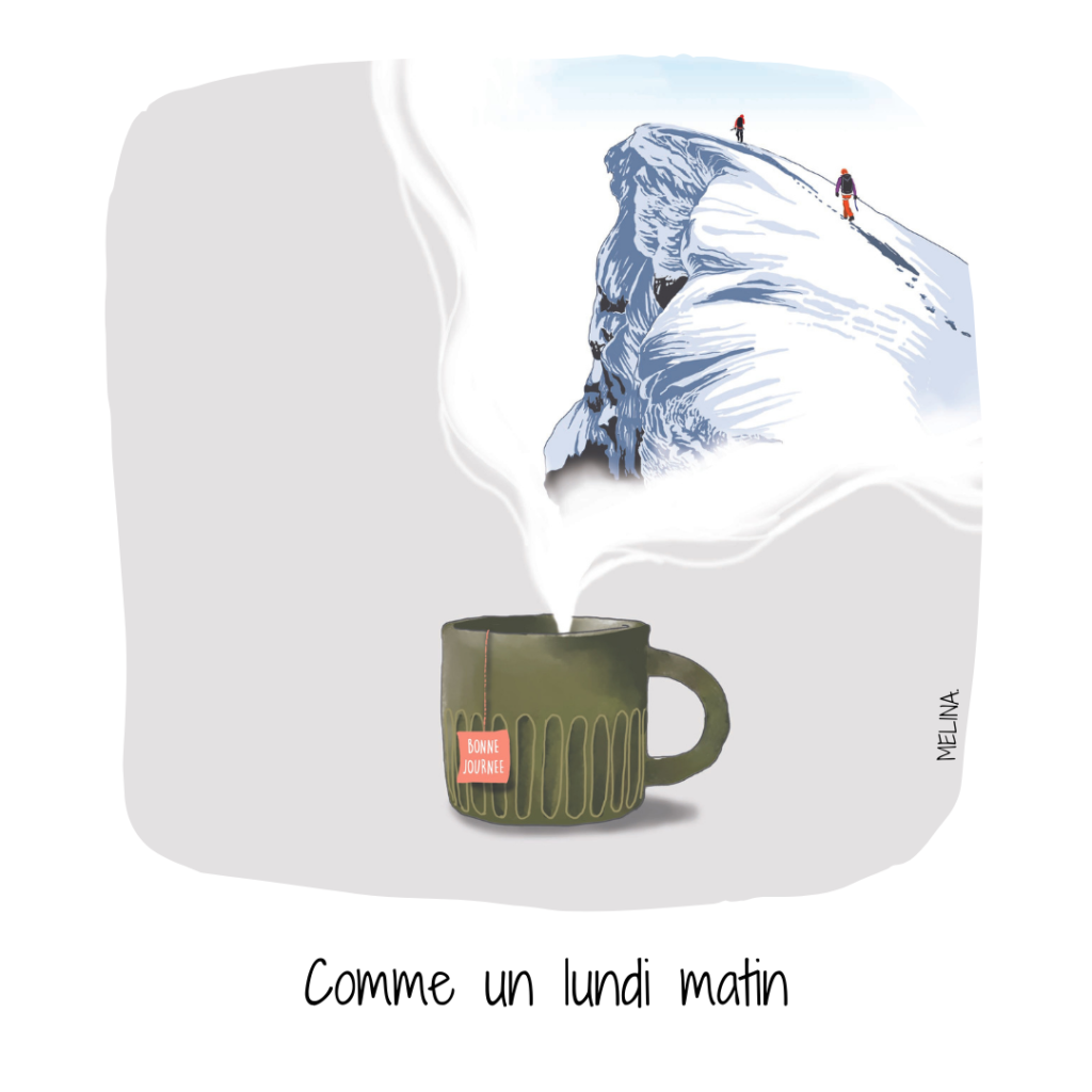 Illustration ski alpinisme montagne