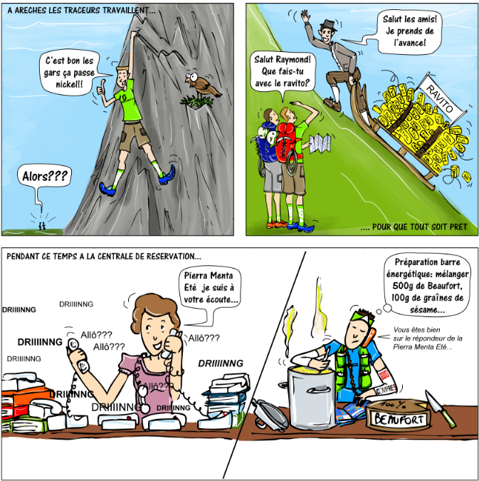 Dessin humour trail Pierra Menta été