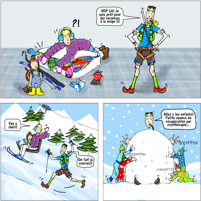 Dessin humour trail Pierra Menta été