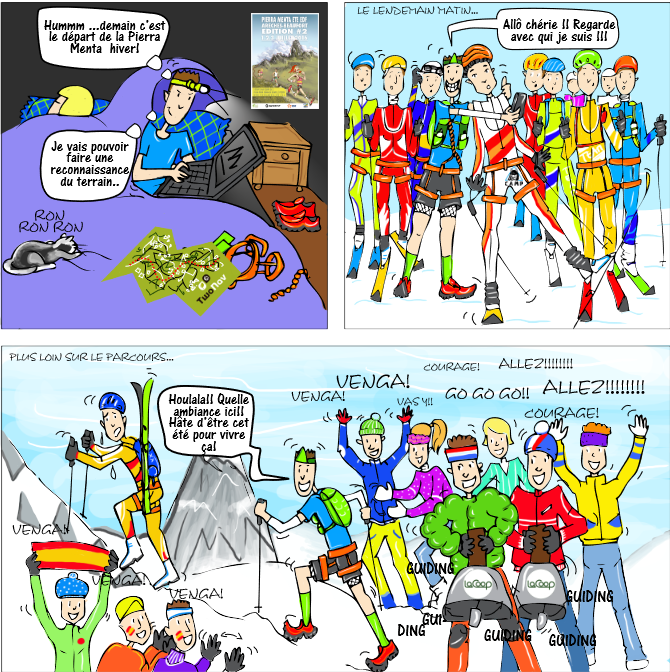 Dessin humour trail Pierra Menta été