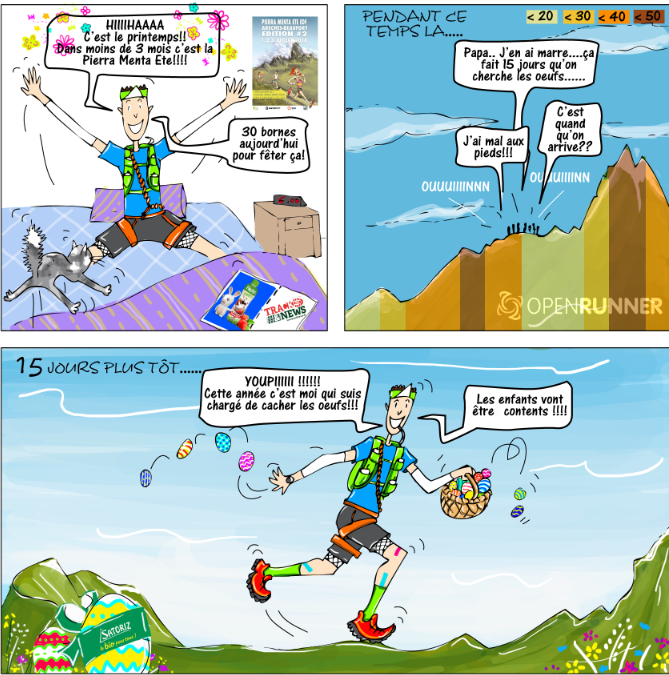 Dessin humour trail Pierra Menta été